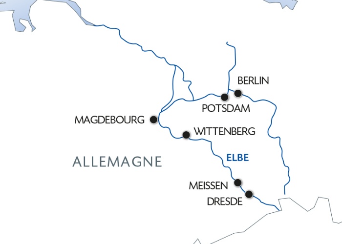 carte Noël sur l'Elbe de Berlin à Dresde (formule port/port), 7 jours - BMD_PP