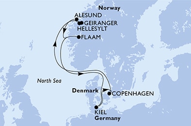 carte Europe du Nord, 8 jours