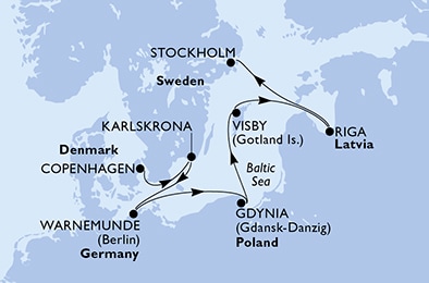 carte Europe du Nord, 7 jours