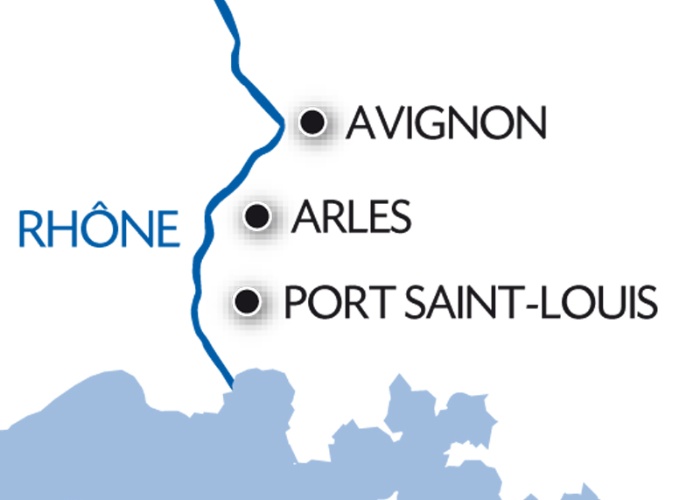 carte Réveillon dans la vallée du Rhône (formule port/port), 4 jours - APA_PP